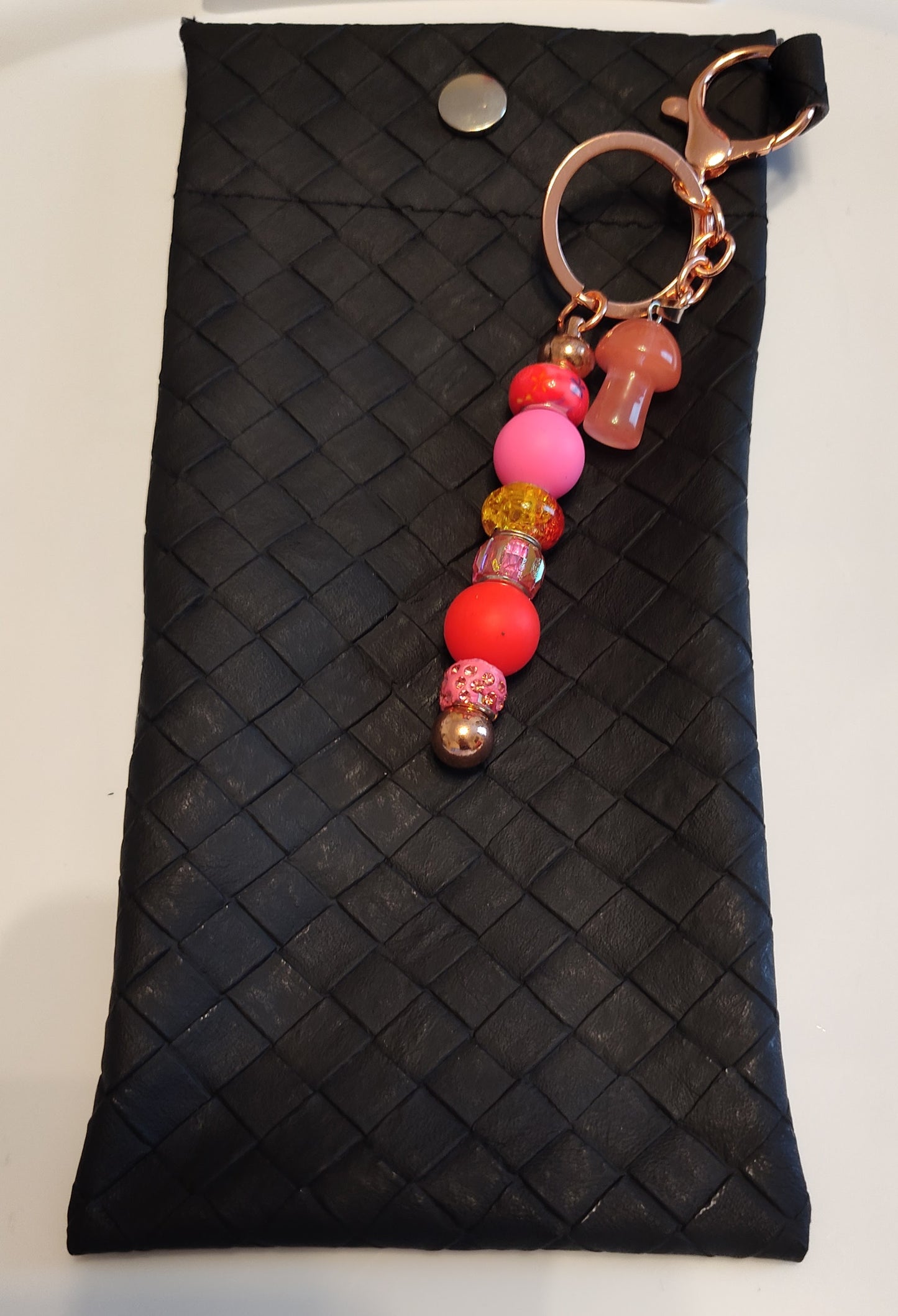 Beaded Key Chain Money Pouch