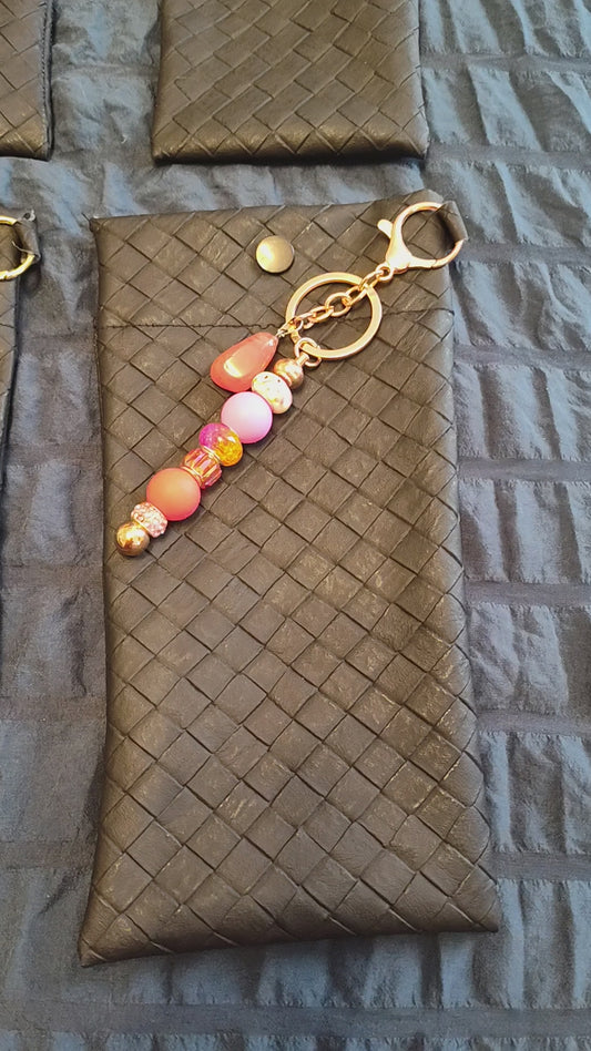 Beaded Key Chain Money Pouch